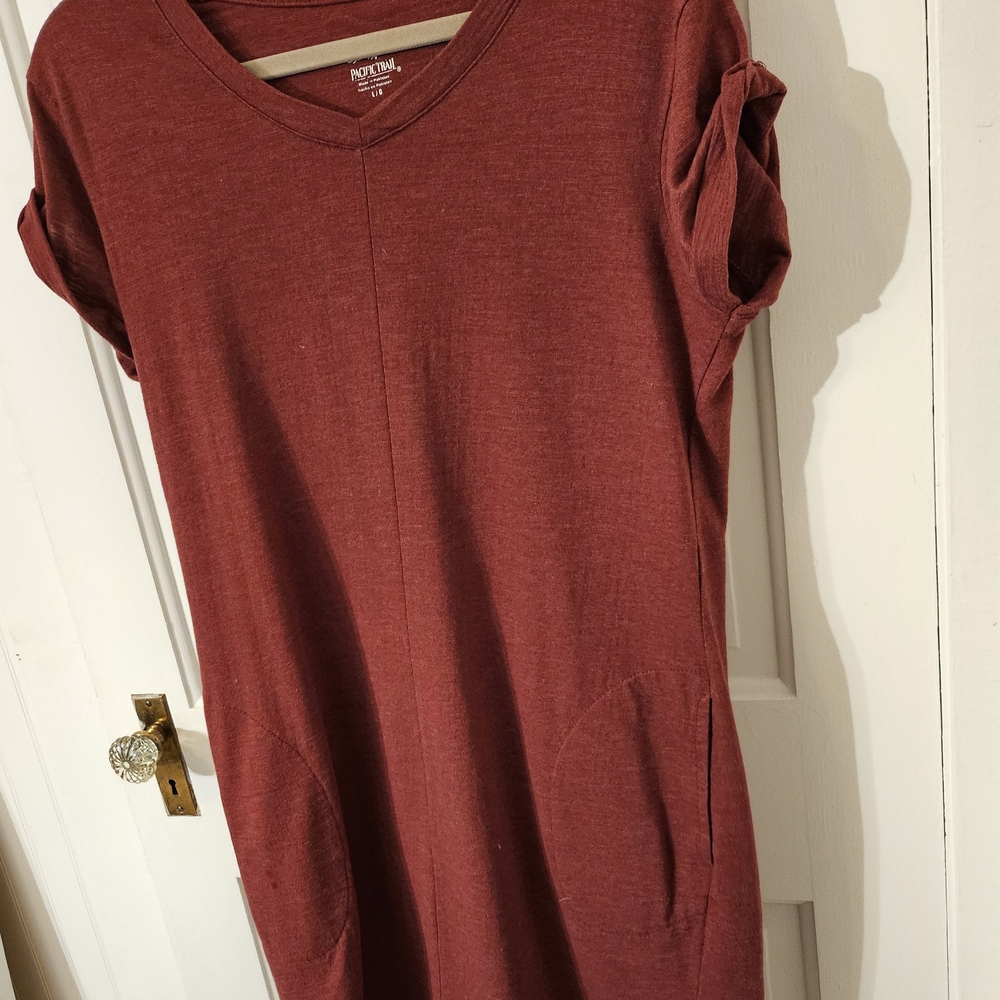 Pacific Trail Maroon Midi Dress